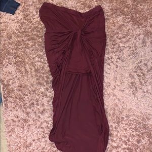 Maroon maxi skirt